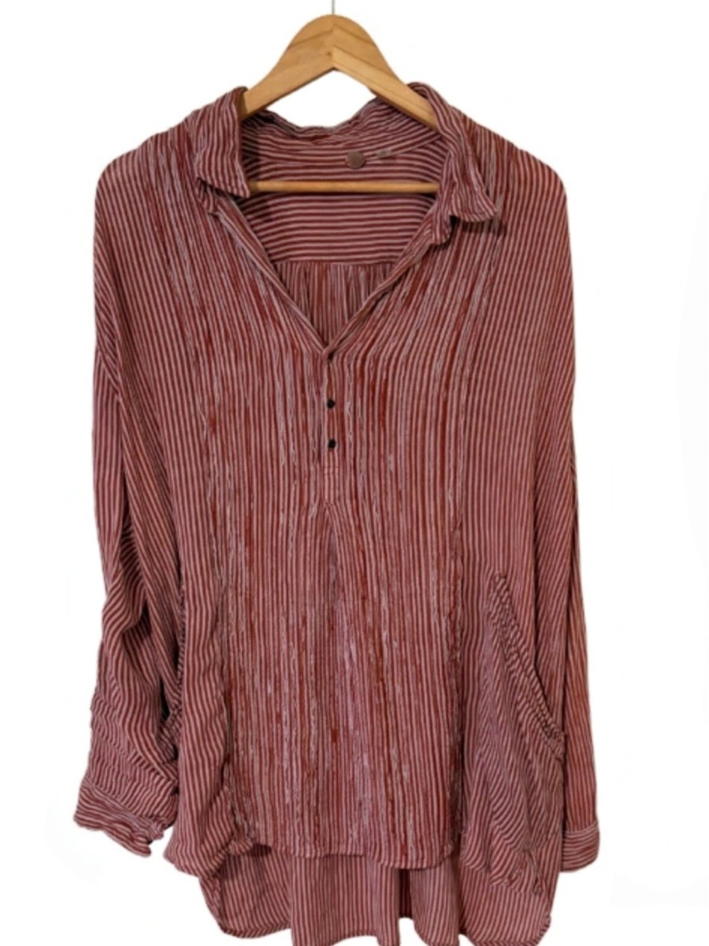 Free People Striped Tunic in Red & White Like New